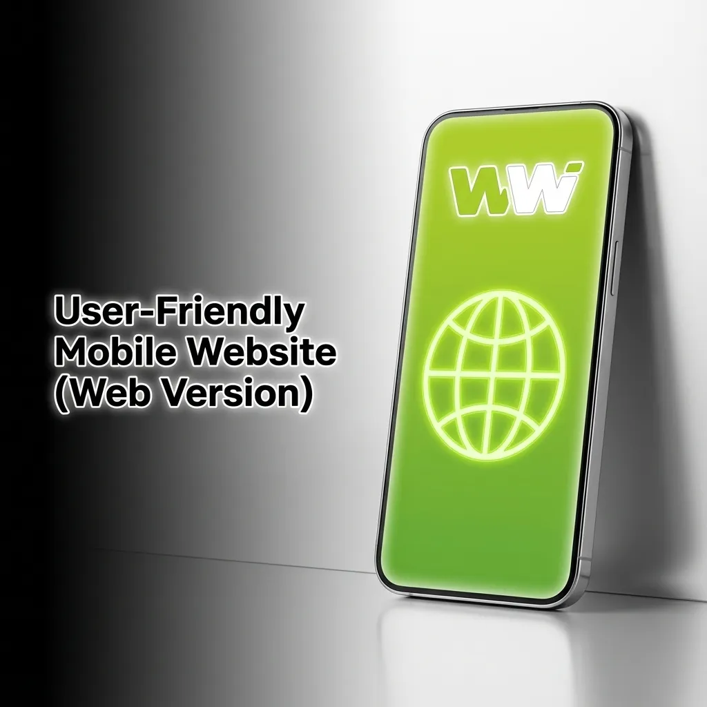 Person holding smartphone showing WinWin mobile casino website with slots, live casino, sports betting and cashier menu visible